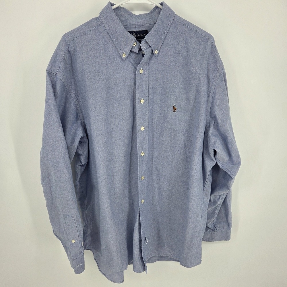 Vintage 90s‎ Ralph Lauren Mens 17.5 36 Classic Fit Collared Button Down Shirt